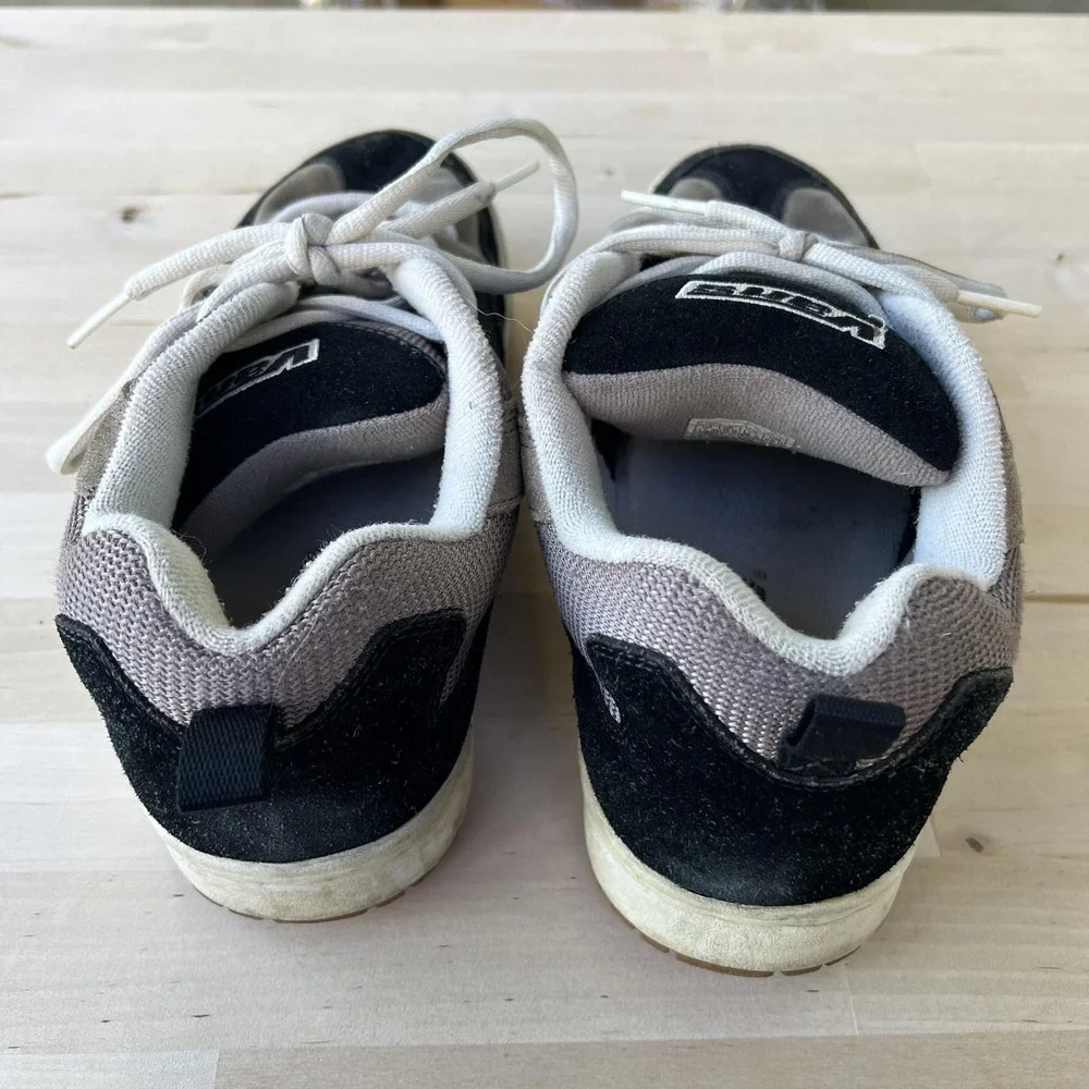 Vans Graph Shoes Womens Size‎ 11 Black Gray Skate Leather Retro Sneakers Chunky